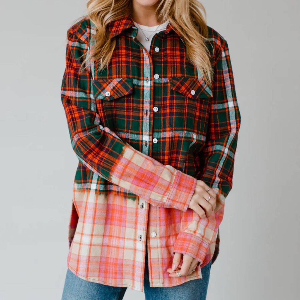 PANACHE BLEACH DIPPED FLANNEL